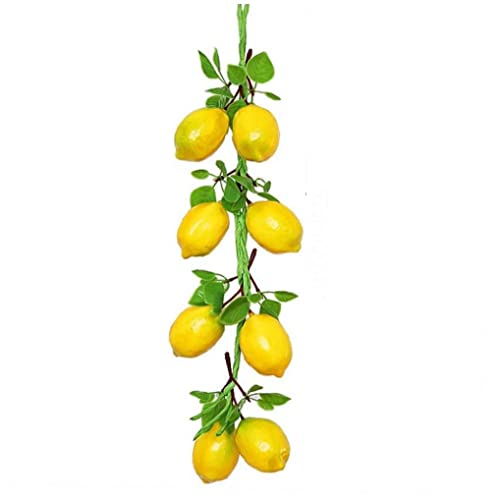 Fopytu Künstliche hängende Zitronenschnur, simulierte lebensechte Zitronen-Frucht-Girlanden-Rebe für Zuhause, Küche, Bauernhof, Party, Wanddekoration von Fopytu
