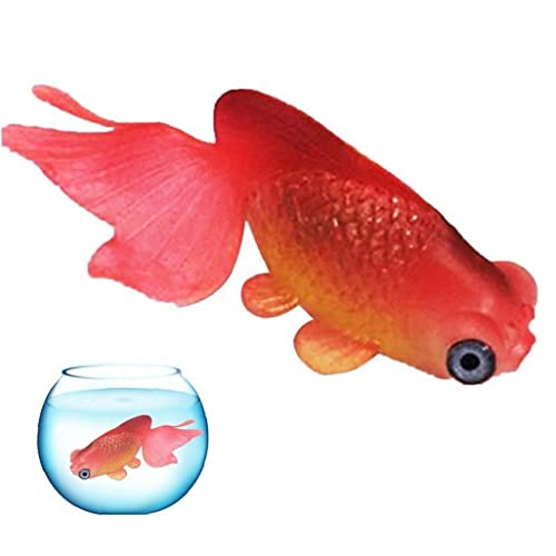 Fopytu Silikon Künstlicher Gefälschte Goldfischaquarium -Dekoration Hochsimulierte Lebensee Schwimmende Gefälschte Betta - -Tank -verzierung Dekoration von Fopytu