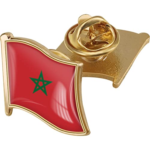Marokko Flagge Brosche Pin Metal Emaille Pin Badge Nationales Emblem Brosche Abzeichen Revers Pin Für Männer Frauen von Fopytu