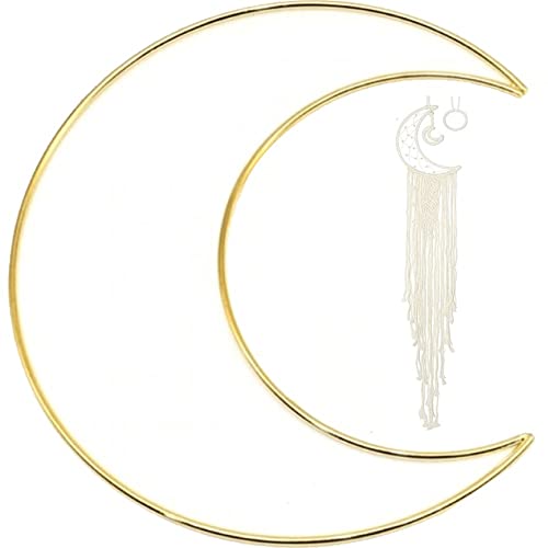 Mond Metall Blumen Hoop Ringe Kranz Makramee Craft Hoop Ring Für Die Herstellung Von Hochzeitskranz Dekor Und DIY Traumfänger Wandbehang Basteln von Fopytu