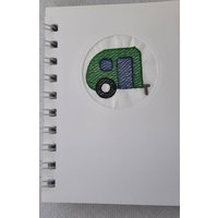 Camper Besticktes A6 Handgemachtes Notizbuch von ForASmileGiftDesign