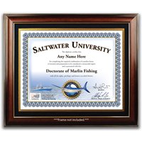Personalisierte Marlin Angeln Outdoorsman University Zertifikat - Digital Oder Gedruckt Salzwasser Award Diplom Geburtstag Geschenk Weihnachten von ForAnyOccasionGift