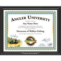 Personalisiertes Angler Wandauge Universität Zertifikat - Digital Oder Gedruckt - Diplom - Tolles Geburtstagsgeschenk Weihnachtsgeschenk Fisher von ForAnyOccasionGift