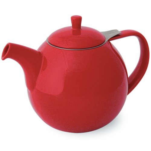 FORLIFE Curve 1,33l Teekanne mit Sieb - Farbe: rot von ForLife
