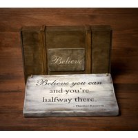 Dekorative Holztafel Mit Dem Zitat "Believe You Can ..." Von Theodore Roosevelt Dekorative Holztafel Mit Dem Zitat "Believe You Can ..." Von Theodore Roosevelt von ForMomentsinTime