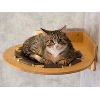 Handgefertigte Runde Katzenhängematte - Stilvolles Und Bequemes Hängebett Für Ihre Katze von ForPlushPaws