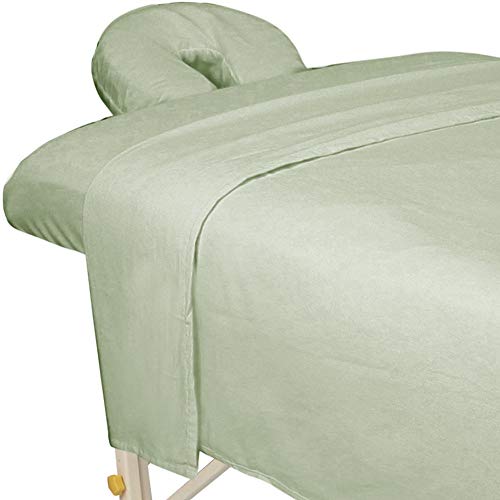for Pro Premium Flannel Sheet 3 Piece Set, Sage by for Pro von ForPro Professional Collection