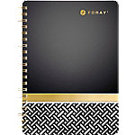 Foray Elements Notebook DIN A5 Kariert Spiralbindung Folierte Pappe Gelb, Schwarz Perforiert 160 Seiten 80 Blatt von Foray