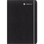 Foray Executive Notebook DIN A5 Liniert Gebunden PU (Polyurethan) Softcover Schwarz Perforiert 200 Seiten 100 Blatt von Foray