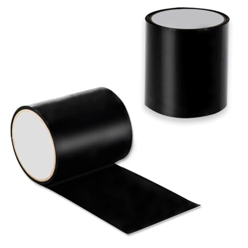 Forbabe 10x150cm Wasserdichtes Klebeband, Selbstklebend Abdichtband Schwarz Pool Reparaturset Dach Reparaturband Schnellstopp Leckklebeband für PVC-beschichtetes Zelt/Aufblasbare Kayaks/Rohre von Forbabe