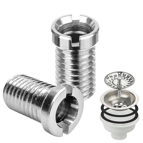 Forbabe 2 Stück Hohlschraube Spüle, M12 x 25 mm Edelstahl Hohlschraube Spüle Ersatzteile, Silber Waschbecken Schrauben für Siebkorbventile/Ablauf Garnitur Zubehör von Forbabe