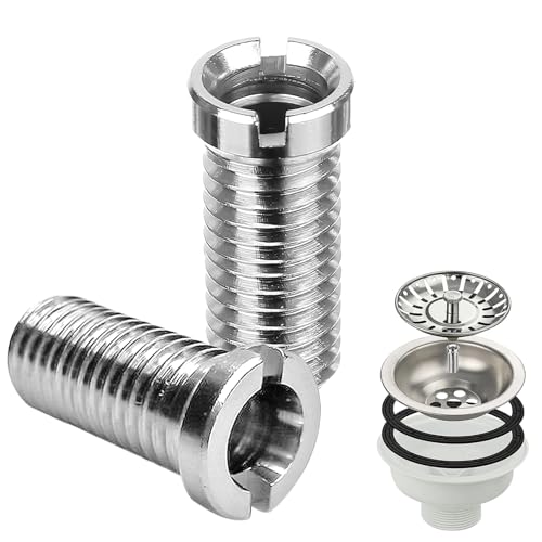 Forbabe 2 Stück Hohlschraube Spüle, M12 x 30 mm Edelstahl Hohlschraube Spüle Ersatzteile, Silber Waschbecken Schrauben für Siebkorbventile/Ablauf Garnitur Zubehör von Forbabe