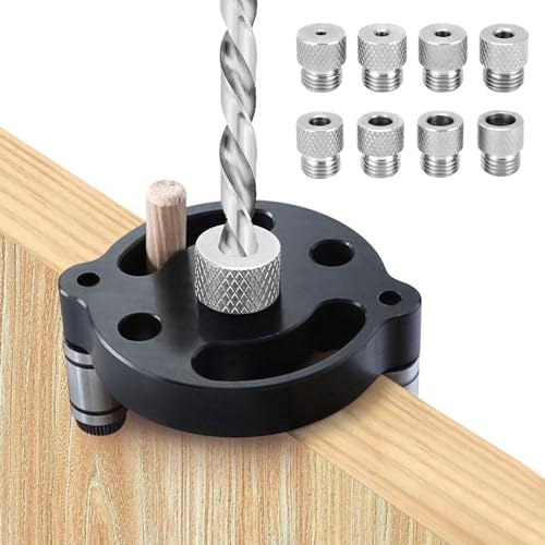 Forbabe Bohrhilfe Senkrecht Bohren Bohrlocher Mittenfinder mit 3/4/5/6/7/8/9/10 mm Bohrbuchsen (Schwarz) von Forbabe