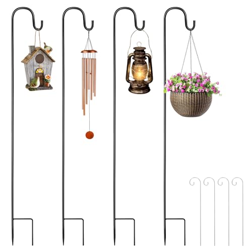 Forbabe Schäferhaken 100cm, 4 Stück Hirtenhaken mit 4 Pflanzenschild Höhenverstellbar Hirtenstab Laternenstab Hirtenbogen Haken Metall Gartenstab mit Haken für Vogelkäfige Windspiel Pflanzkörbe Forbabe Schäferhaken 100cm, 4 Stück Hirtenhaken mit 4 Pflanzenschild Höhenverstellbar Hirtenstab Laternenstab Hirtenbogen Haken Metall Gartenstab mit Haken für Vogelkäfige Windspiel Pflanzkörbe von Forbabe