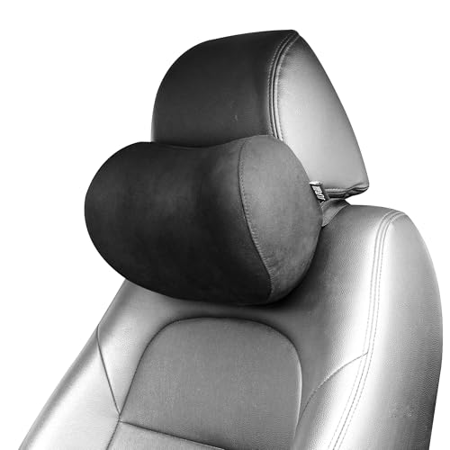 Forbell Memory Foam Auto Nackenkissen Kopfstütze Auto Kissen – C-förmiges Nackenstützkissen Auto Kopfkissen für Fahrer und Beifahrer, Komfortables Kissen für Auto Reisen(schwarz) von Forbell