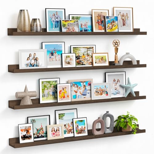 Forbena Große schwebende Bücherregale für Wand mit Lippe, 4 Stück, 121,9 cm lang, rustikales Wand-Bücherregal für Klassenzimmer, Bibliothek, schmale Holz-Bilderleiste Regale für Bilderrahmen Forbena Große schwebende Bücherregale für Wand mit Lippe, 4 Stück, 121,9 cm lang, rustikales Wand-Bücherregal für Klassenzimmer, Bibliothek, schmale Holz-Bilderleiste Regale für Bilderrahmen von Forbena
