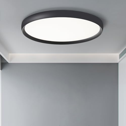 Fordeson 50cm Schwarze LED Deckenleuchte Flach – Ultra-Dünne Moderne Unterputzleuchte, Dimmbar 3000K-6000K, 40W – Minimalistische Schlafzimmerlampe für Wohnzimmer, Esszimmer, Flur, Bad Fordeson 50cm Schwarze LED Deckenleuchte Flach – Ultra-Dünne Moderne Unterputzleuchte, Dimmbar 3000K-6000K, 40W – Minimalistische Schlafzimmerlampe für Wohnzimmer, Esszimmer, Flur, Bad von Fordeson