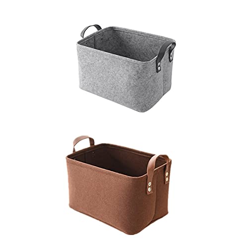 CTForest 2 Stücke Filz Aufbewahrungsbox, Filzkörbe mit Zwei Griffen, Filz Korb Aufbewahrungskorb, Geeignet zum Aufbewahren von Büchern, CDs,Kleidung, Schallplatten, platzsparend CTForest 2 Stücke Filz Aufbewahrungsbox, Filzkörbe mit Zwei Griffen, Filz Korb Aufbewahrungskorb, Geeignet zum Aufbewahren von Büchern, CDs,Kleidung, Schallplatten, platzsparend von CTForest