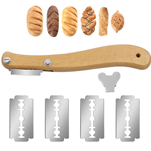 7 Stücke Bäckermesser, Teigmesser Baguettemesser, Brotbäder Slashing Werkzeug, Geeignet zum Schneiden von Brot, Beschneiden der Form von Brot, Verschönern von Lebensmitteln von CTForest