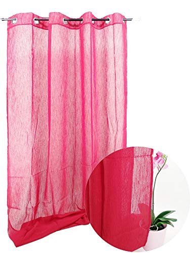 ForenTex Vorhänge für Fenster, 145 x 260 cm, für Wohnzimmer, Schlafzimmer, Terrasse, Polyester, Rot A-0575, 145 x 260 cm von ForenTex