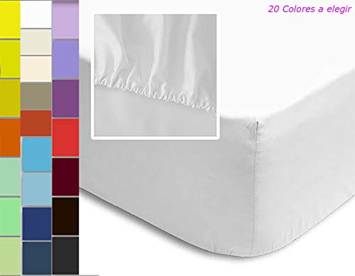 ForenTex Spannbetttuch, verstellbar, einfarbig, Blau, 150 cm, 2 Stück von ForenTex