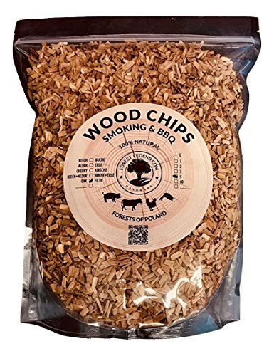 Forest Legend 5 Liter Holz Räucherchips für Grill und Smoker-Grill 100% naturbelassen aus Polnischen Wäldern (Apfel) von Forest Legend