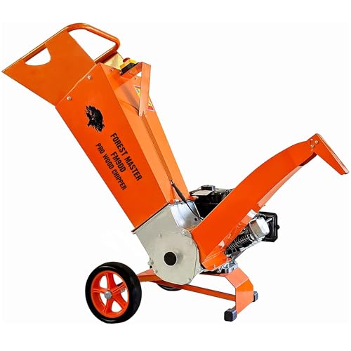 Forest Master FM9DDES Profi-Holzhäcksler – 9PS Benzinmotor, Elektrostart, Äste bis 75 mm, Direktantrieb, Wendemesser, verstellbare Trommel, wartungsarm, Britisches Patentdesign von Forest Master