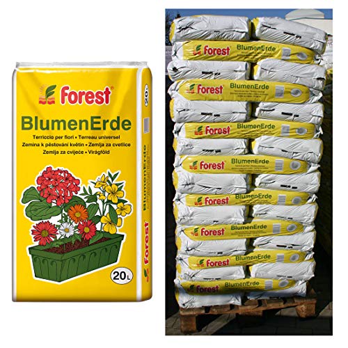 120 Sack Blumenerde FOREST á 20 Liter = 2400 Liter Pflanzerde Erde aus Bayern von Forest