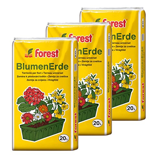 Universal-Blumenerde 3 Sack á 20 Liter = 60 Liter Qualitätspflanzerde von FOREST