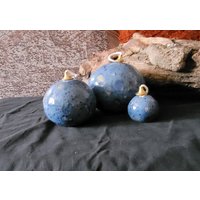 Handgetöpferte Öllampe Aus Ton, Kugelöllampen Set Handgetöpferte Öllampe Aus Ton, Kugelöllampen Set von ForestBirdKreationen