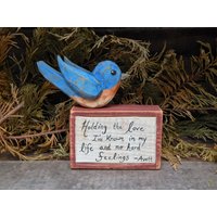 Bluebird Song Block | Avett Brothers von ForestFloorCarvings