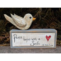 Mutter Teresa Zitat Block von ForestFloorCarvings
