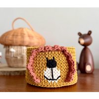 König Der Löwen Korb Handgemachte Kinderzimmeraufbewahrung Aus Recycelter Baumwolle von ForestPiggy