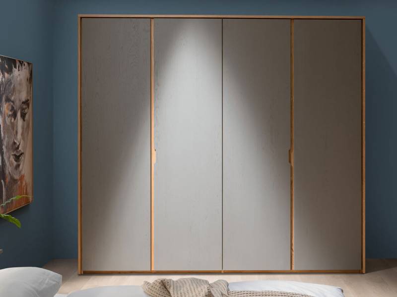 Forestales Alabama Kleiderschrank Wildeiche grau geölt 180 x 216 x 60 cm (3-türig) Passepartout in Wildeiche natur von Forestales
