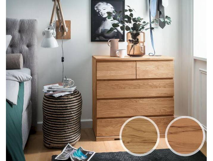 Forestales »Atlanta« Kommode V – erhältlich in 2 Holzarten von Forestales