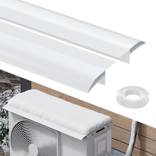 Forestchill Outdoor AC Unit Protection, 80.0 cm Aluminum Snow Guards for Ductless Mini Splits, Heat Pumps, Central Air Conditioners, Directs Water Away, Pack of 2 AC Covers for Outside Unit von Forestchill