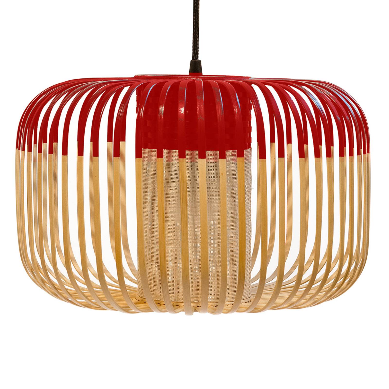 Forestier Bamboo Light S Pendellampe 35 cm rot von Forestier