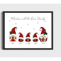 Personalisierter Wichtel Weihnachten Familie Print | Druck Familiendruck von ForevaAfterCreations