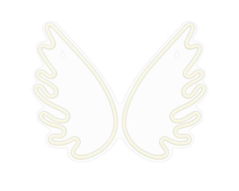 Forever Light LED Dekolicht Neon PLEXI LED WINGS weiß FPNE09X Forever Light, LED fest integriert, Warmweiß, Dimmerfunktion, USB-Stromversorgung, homogenes Lichtbild von Forever Light