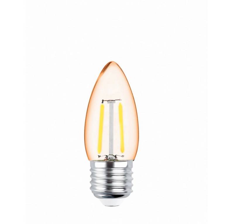 Forever Light LED-Filament E27 2W LED Filament Kerze Lampe Vintage Glühbirne Warmweiß C35, 1 St. von Forever Light
