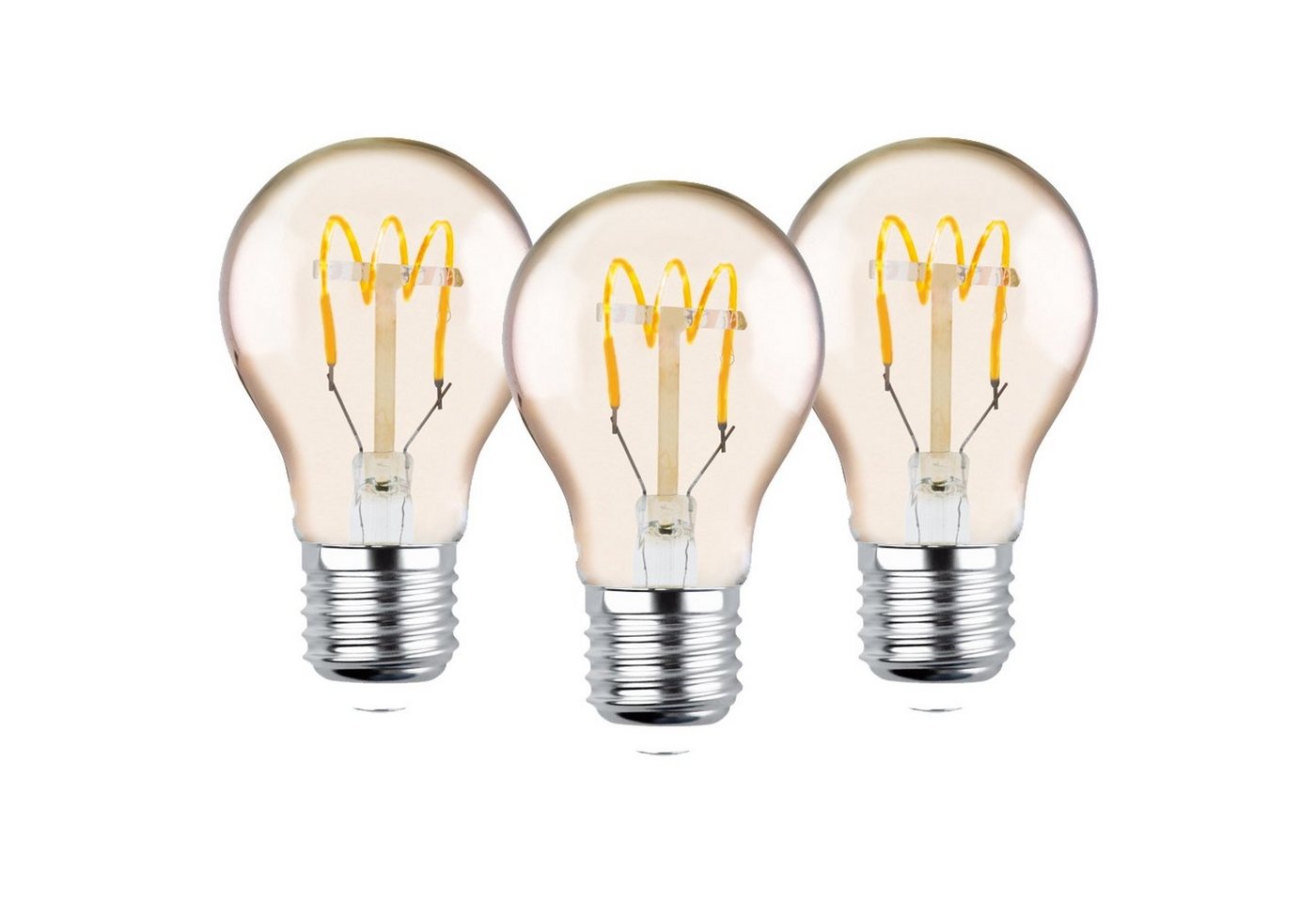 Forever Light LED-Filament E27 4W LED Filament Lampe Vintage Glühbirne Warmweiß A60, 3 St. Forever Light LED-Filament E27 4W LED Filament Lampe Vintage Glühbirne Warmweiß A60, 3 St. von Forever Light