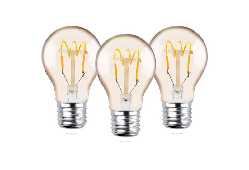 Forever Light LED-Filament E27 4W LED Filament Lampe Vintage Glühbirne Warmweiß A60, 3 St. von Forever Light