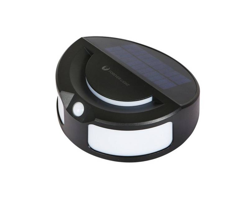 Forever Light LED Solarleuchte Forever Light Solarleuchte FLS-13 mit PIR-Sensor & 2 Lichtmodi, LED fest integriert, Warmweiß, Bewegungssensor, 2 Lichtmodi, Dämmerungssensor von Forever Light