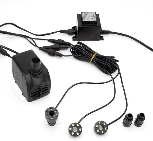 Forever Speed Springbrunnenpumpe mit LED-Ring, 3 x Weiß, LED-Beleuchtung, 1500 l/h von Forever Speed