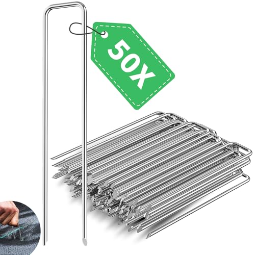 Forever Speed 50 Stück Erdanker Verzinkt Bodenanker aus Stahl, 150 mm Lang 30 mm Breit Ø 3 mm Anti-Rost Heringe Erdnägel Stabil für Unkrautvlies Gartenvlies, Zaun, Mulch, Kunstrasen Forever Speed 50 Stück Erdanker Verzinkt Bodenanker aus Stahl, 150 mm Lang 30 mm Breit Ø 3 mm Anti-Rost Heringe Erdnägel Stabil für Unkrautvlies Gartenvlies, Zaun, Mulch, Kunstrasen von Forever Speed