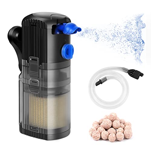 Forever Speed Aquarium Innenfilter 3-in-1 Einstellbarer Durchfluss Aquarium Filter 500L/h Wasserpumpe für 40-120L Aquarien 8W von Forever Speed