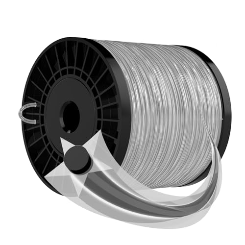 Forever Speed Trimmerfaden 2.4mm*100m,Rasentrimmer Faden Trimmer Schnur,Mähfaden für Rasentrimmer und Freischneider,Schwarz Grau, Stern von Forever Speed