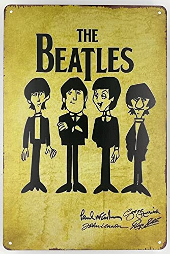 Blechschild | The Beatles Karikatur Portrait 20,3 x 30,5 cm | Lustiges dekoratives Poster für Zuhause, Bar, Zimmer, Garage, Männerhöhle | Musik-Cartoon-Vintage-Stil Blechschild | The Beatles Karikatur Portrait 20,3 x 30,5 cm | Lustiges dekoratives Poster für Zuhause, Bar, Zimmer, Garage, Männerhöhle | Musik-Cartoon-Vintage-Stil von Skinmed