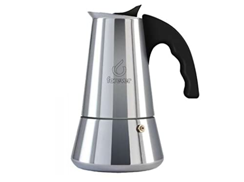 Forever kg121303 Miss Conny Induktion kompatibel 4-Cup Espresso Pot von Forever