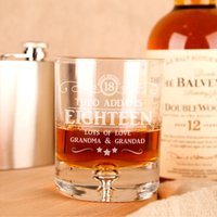 18. Geburtstag Lasergraviertes Whiskyglas. Bubble Whisky Becher | Personalisiertes Andenken Geschenk Geschenkideen Für Ihn Scotch Glas von ForeverBespoke